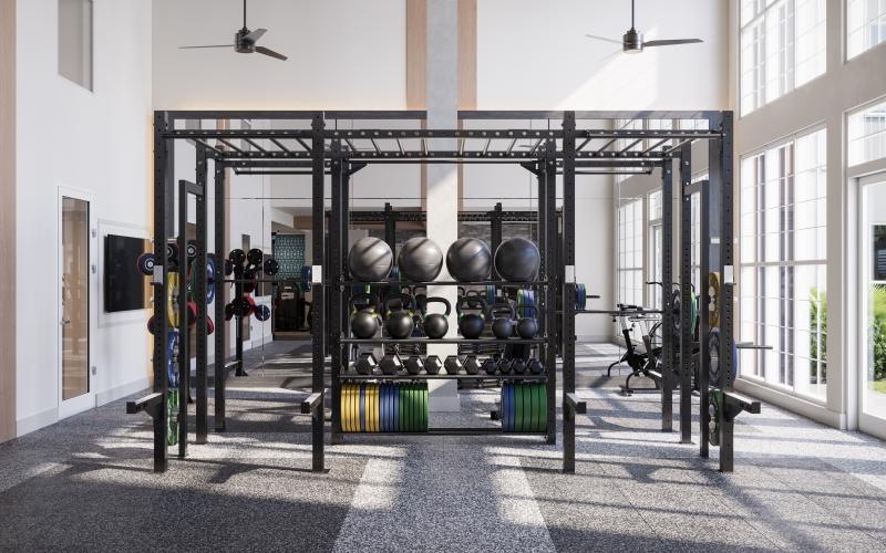 Open and well-lit fitness center